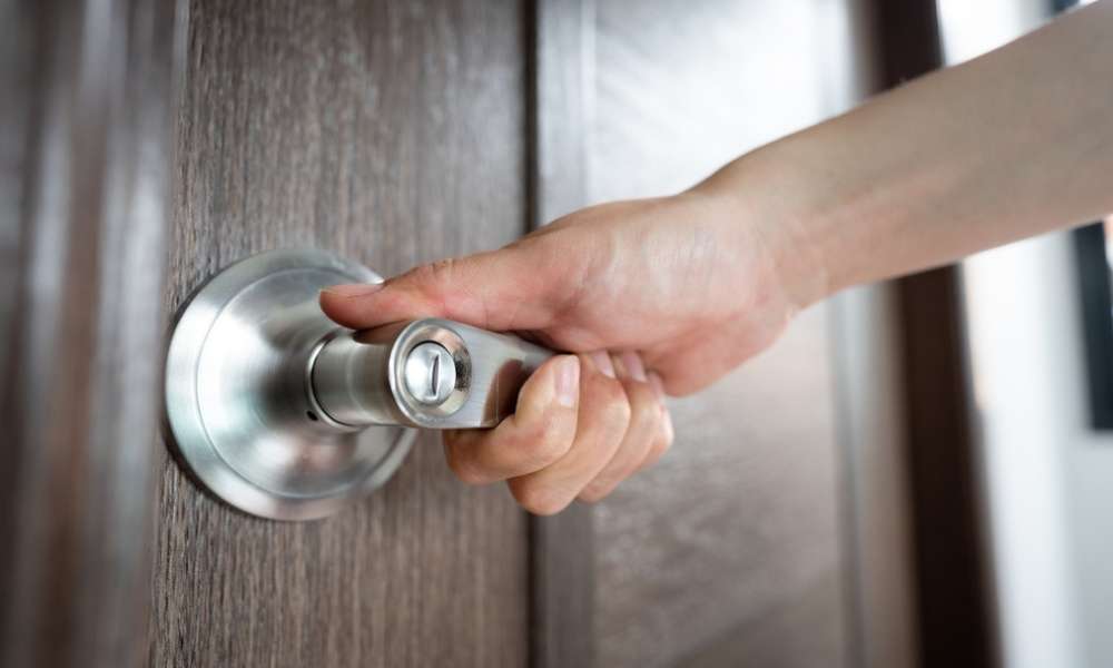 Unlocking a Bedroom Doorknob With a Turn-Button Lock